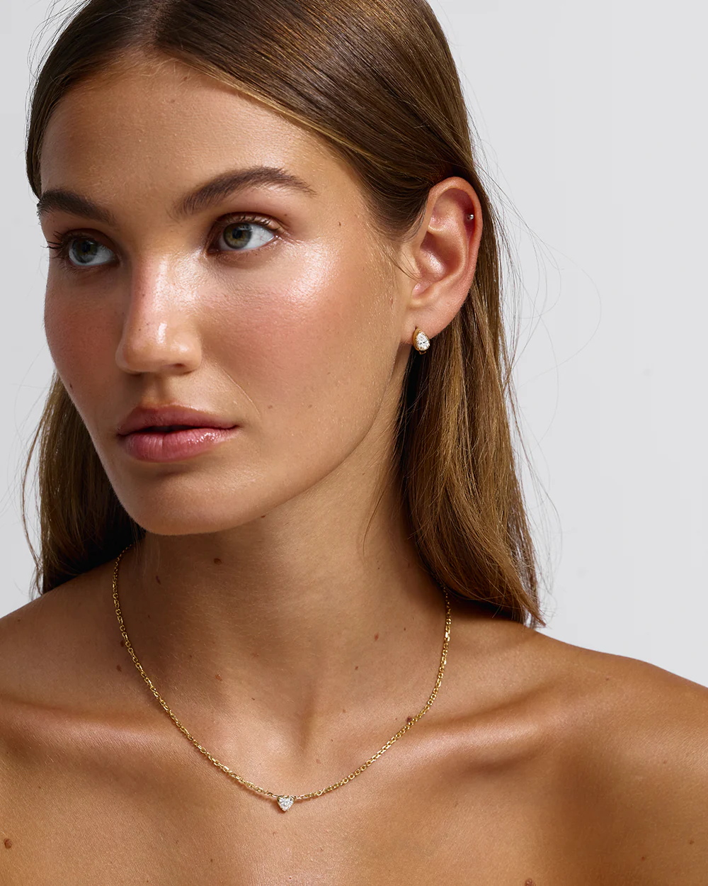 Cleo Pear Diamond Huggies - Image 22