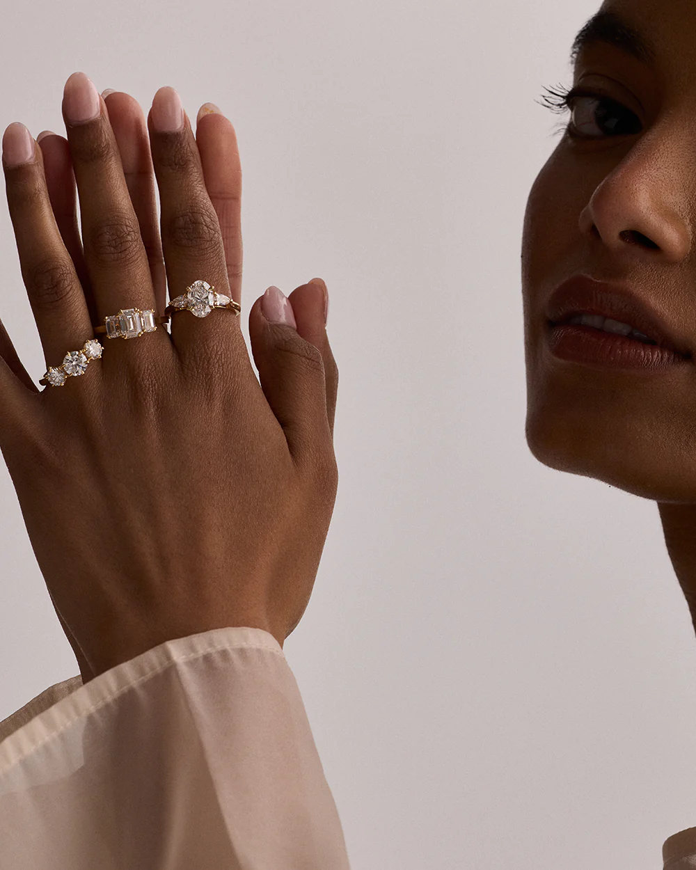 Isla 1.55ct Oval & Pear Diamond Engagement Ring - Image 6