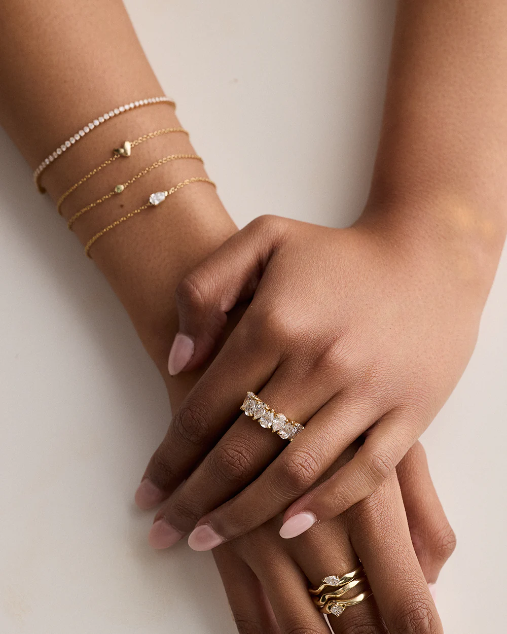 Kayla Pear Diamond Band - Image 4