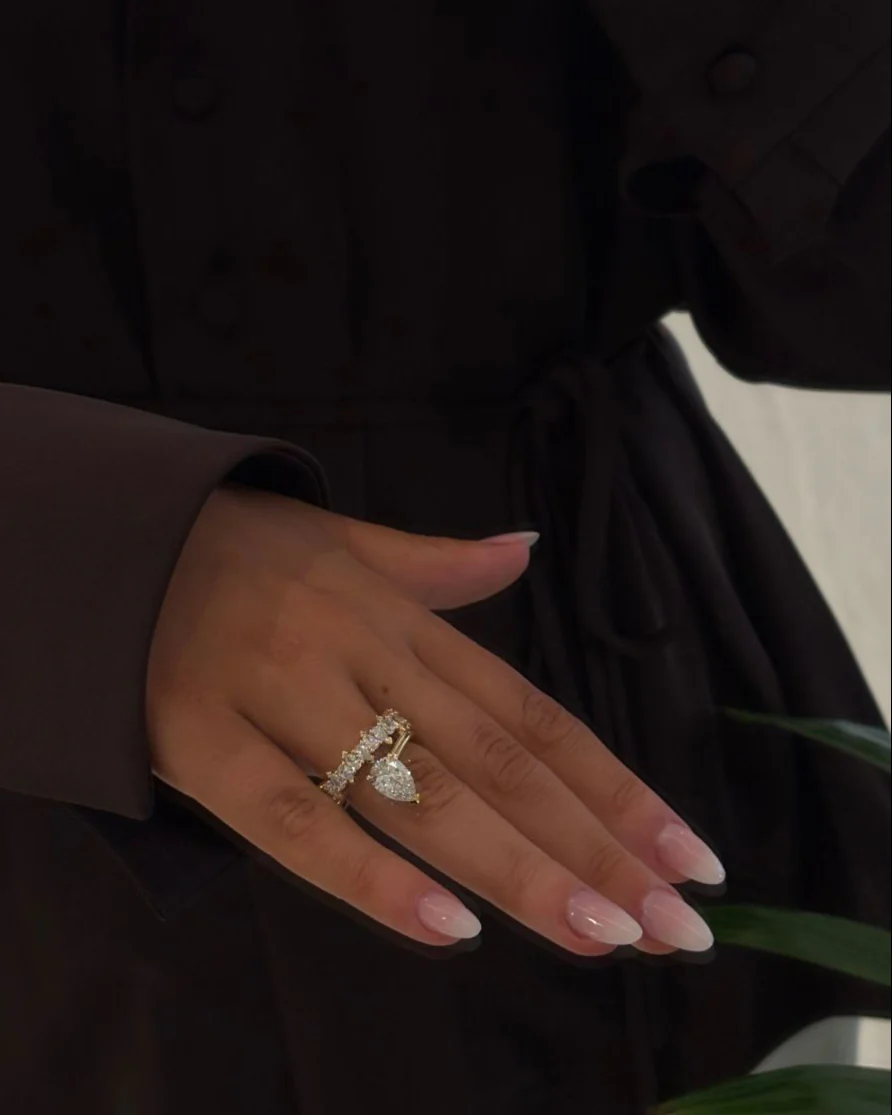 Mana Pear Diamond Engagement Ring - Image 9