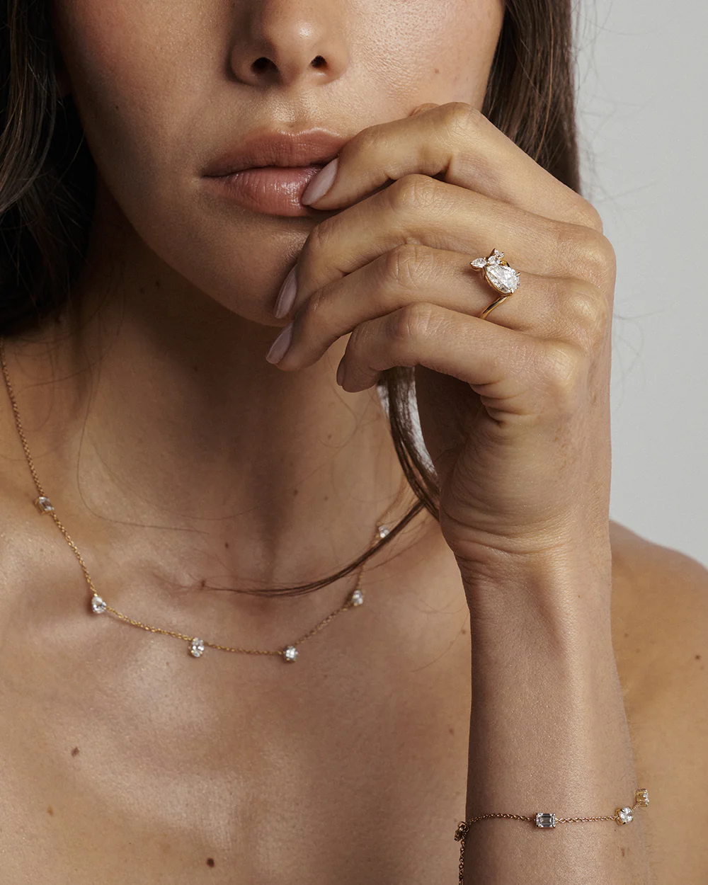 Multicut Diamond Charm Necklace - Image 4