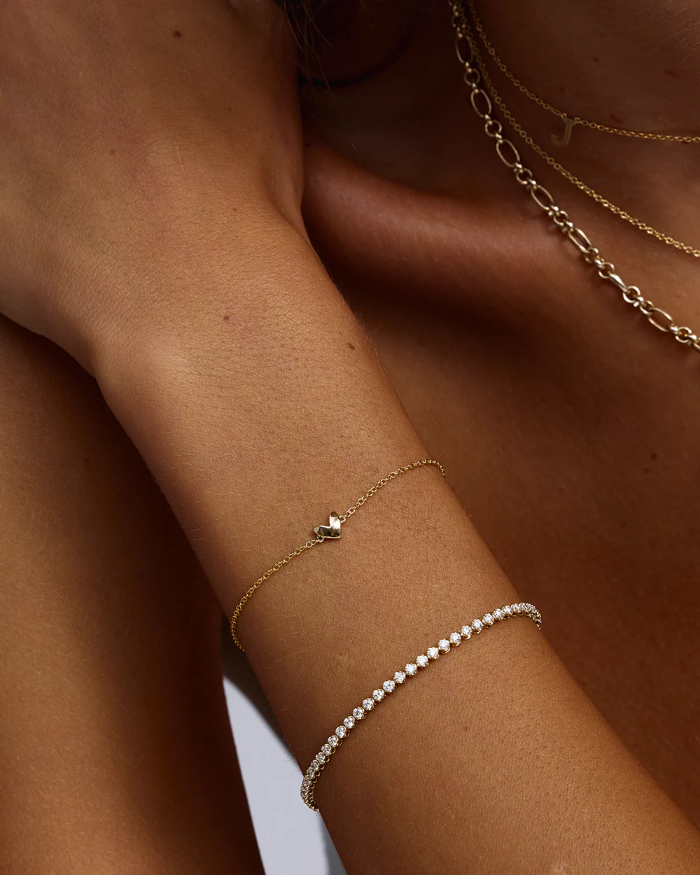 Petite Lab Grown Diamond Tennis Bracelet - Image 12