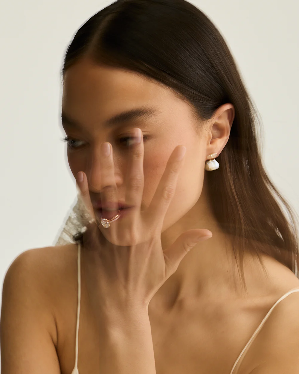 Violet Baroque Pearl Earrings - Image 4